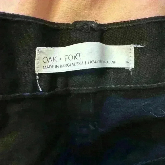 Oak + Fort Black Straight Leg  Ripped Jeans - 26 - Picture 8 of 12